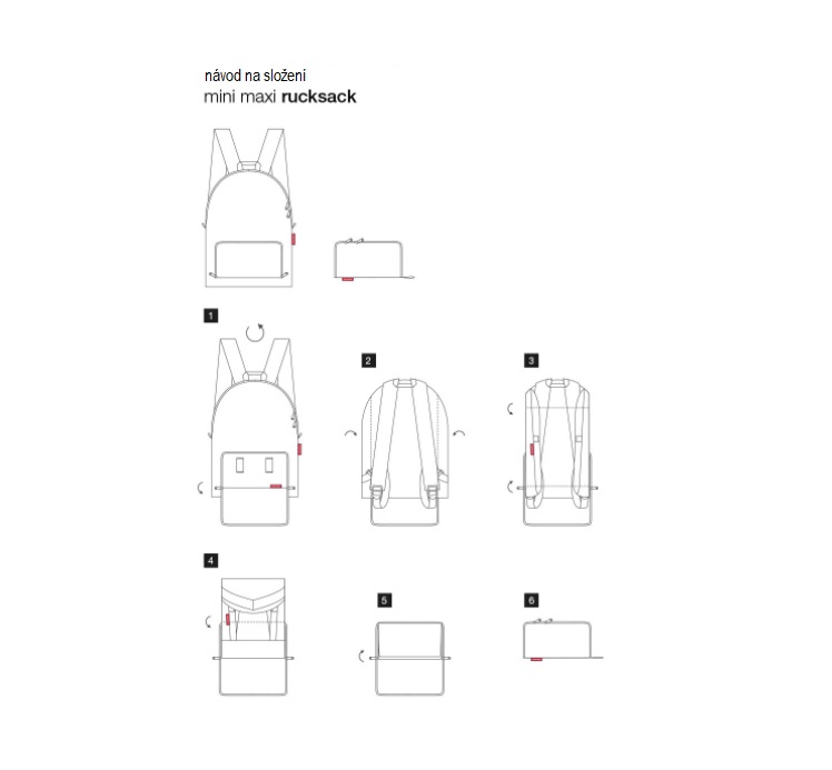 Skládací batoh Reisenthel Mini Maxi rucksack black AP7003