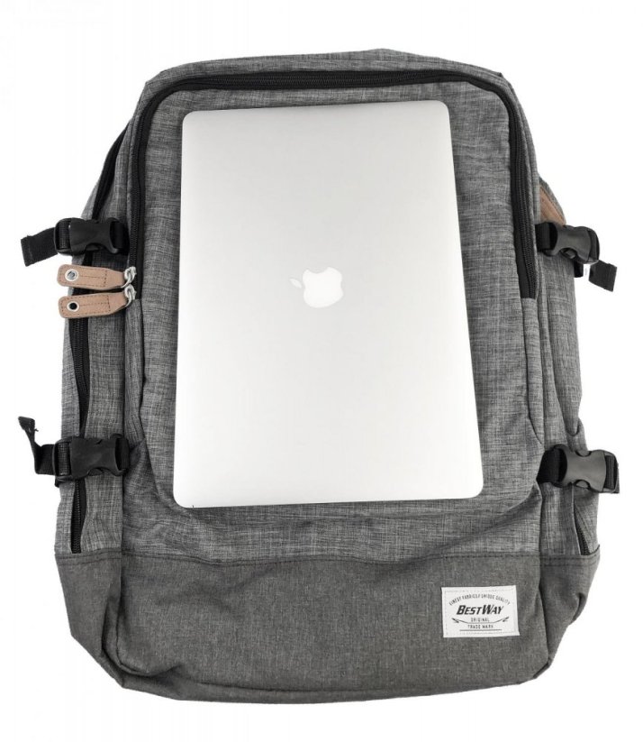 BestWay cestovní batoh CABIN PRO RETRO 40223-1700 světle šedý 40 L