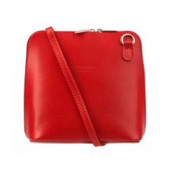 Giglio leather malá dámská kožená kabelka 133 červená