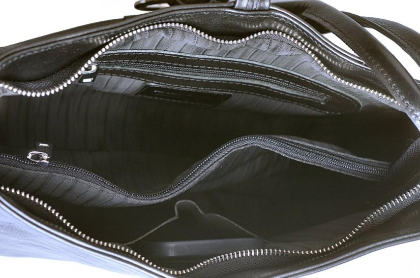 Giglio leather Dámská kožená kabelka přes rameno 095 černá