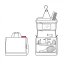 Kosmetická taška Reisenthel Toiletbag herringbone sand WH6049