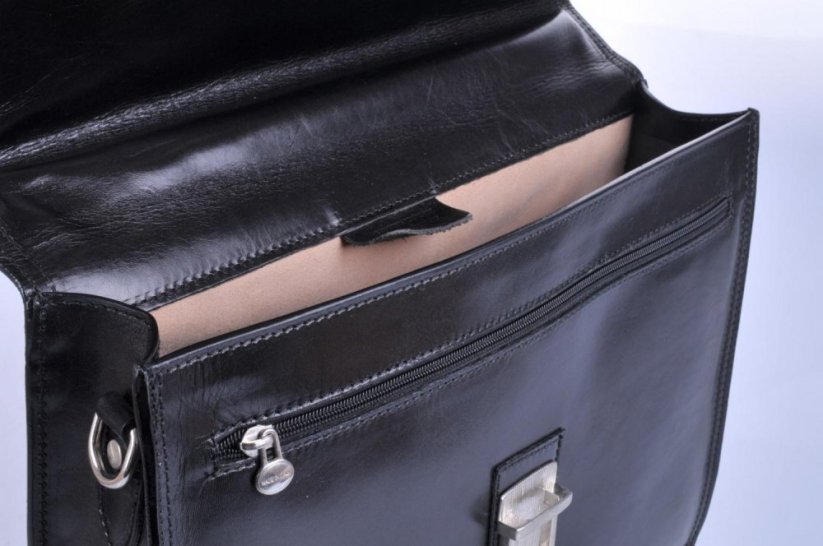 Kožená aktovka 904 černá