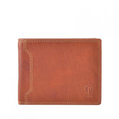 Pánská tenká kožená peněženka Poyem 5205 cognac