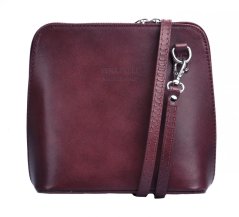 Giglio leather malá dámská kožená kabelka 133 tmavě bordová