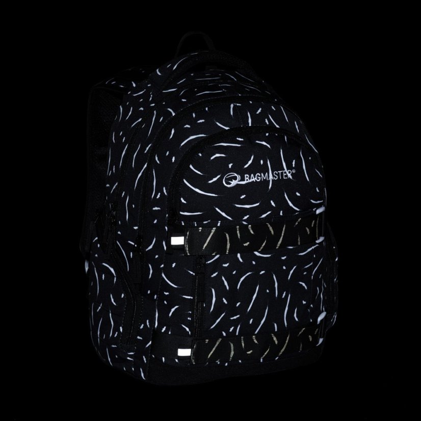 Bagmaster školní batoh NOMAD 25 A – černo-bílý