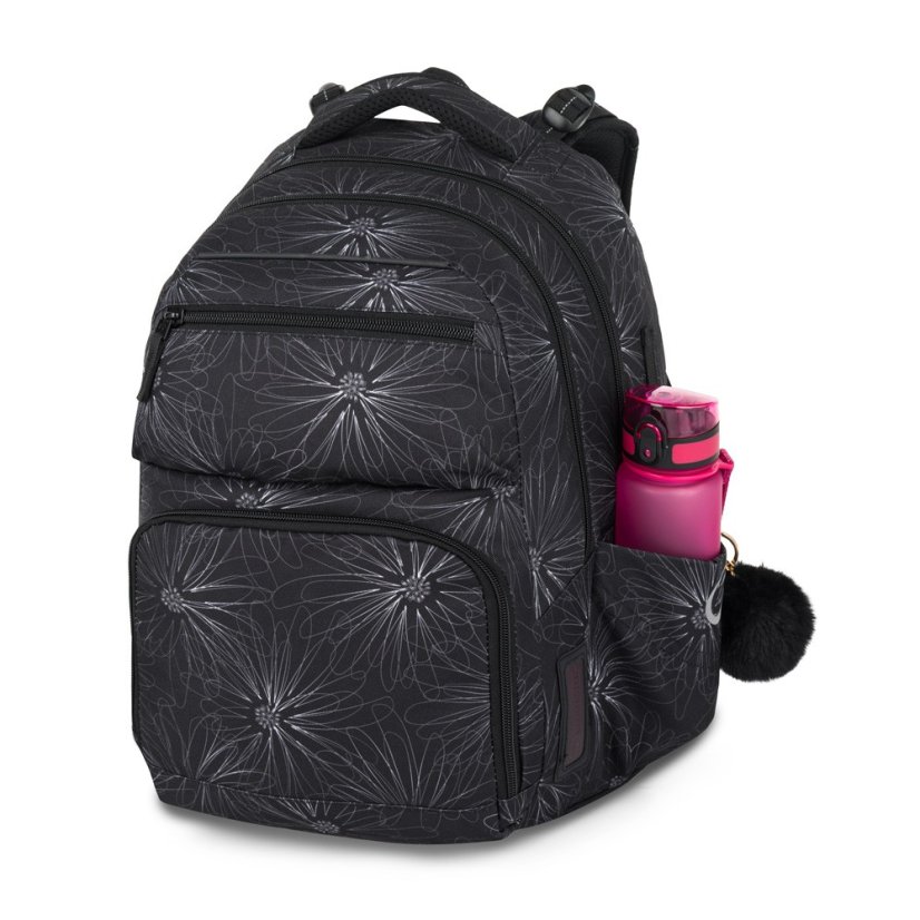 Školní dvoukomorový batoh pro holky  ZIPSTER 25 A – šedý