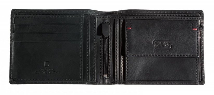 Camel Active Salamanca Horizontal Wallet Kožená větší černá peněženka 181-703-60 černá