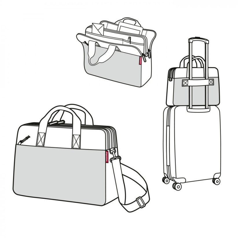 Reisenthel Workbag canvas grey - pracovní taška na notebook 15" šedá US7050