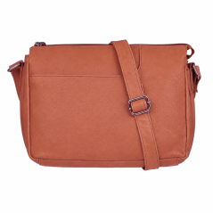 Dámská kožená kabelka přes rameno NEW BAGS LEATHER LB-678 světle hnědá