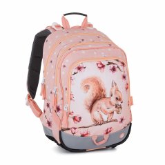 Bagmaster, Dívčí velký školní set pro prvňáčky Alfa 26 A Veverka (batoh + penál + sáček na tělocvik + lahev + box)
