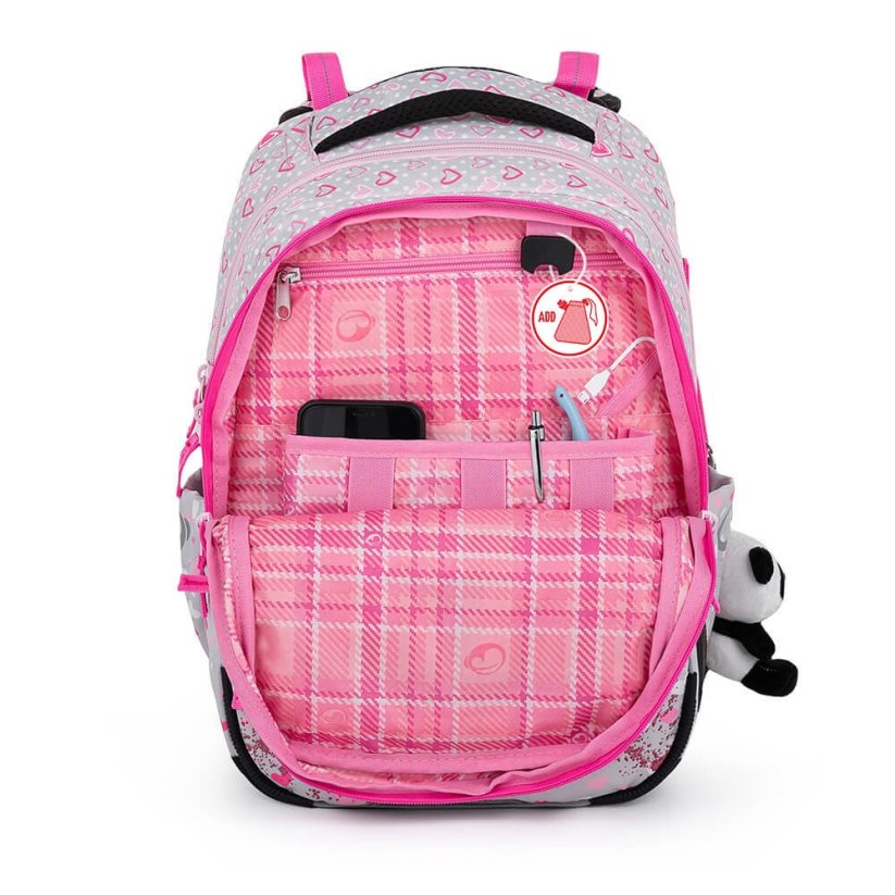 Bagmaster Dívčí školní batoh PANDA BETA 22 B