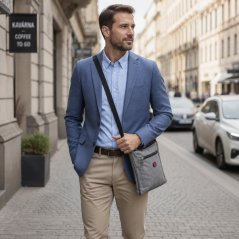 Travel N Meet malá crossbody taštička ME-027 šedá
