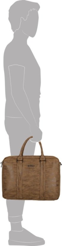 Aktovka  Enrico Benetti  Rotterdam laptop bag 15 inch 66691-010 světle hnědá