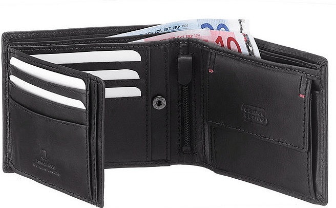 Camel Active Salamanca Horizontal Wallet Kožená větší černá peněženka 181-703-60 černá
