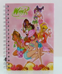 Malý poznámkový blok A6 - winx na pláži 040650