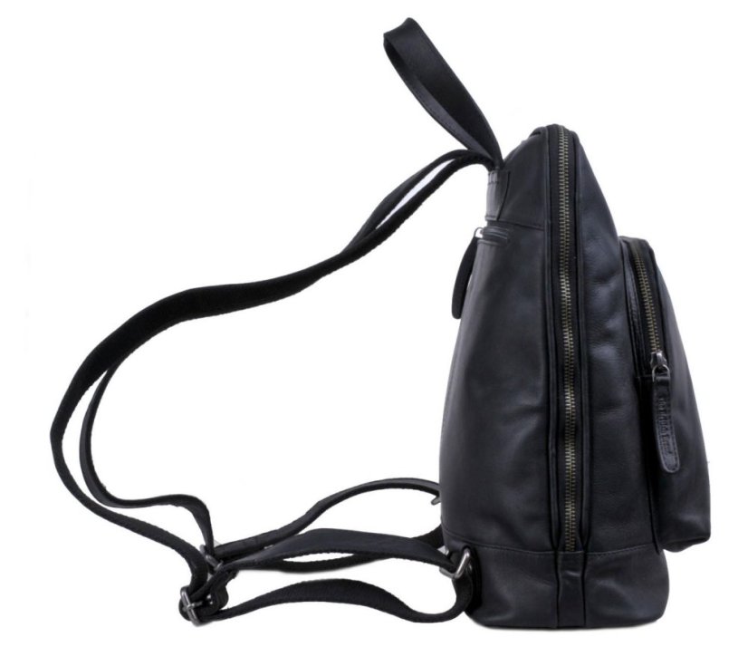 Černý kožený batoh LBB-133