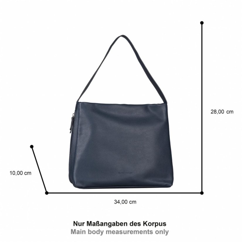 Yuma Hobo Bag M Dark Blue - elegantní tmavě modrá kabelka 011438