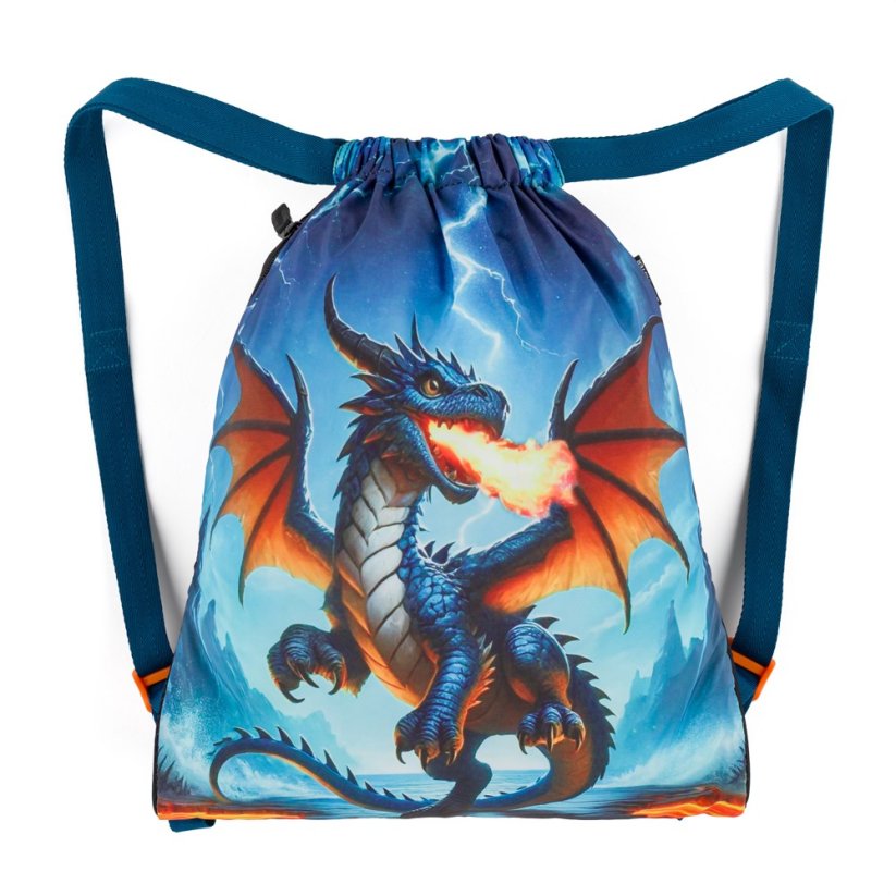 Bagmaster Malý školní set LUMI 26 D batoh, sáček a penál - drak, lehký ergonomický set pro prvňáčky