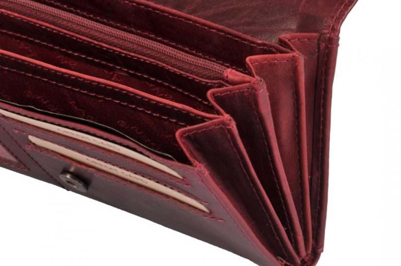 Dámská kožená peněženka Lagen 6011/T W.Red/Black