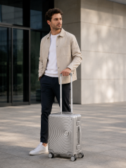 American Tourister Soundbox Alu Spinner 55 cm Silver 155707-1776