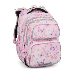 Bagmaster Malý školní set pro prvňáčky – motýlci DOPI 25 a (batoh + penál + sáček)