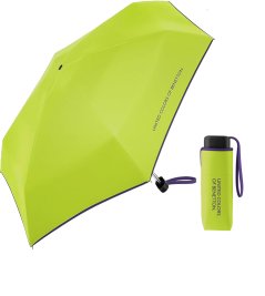 Dámský skládací deštník Benetton Ultra Mini flat Kiwi Colada 56498 zelený