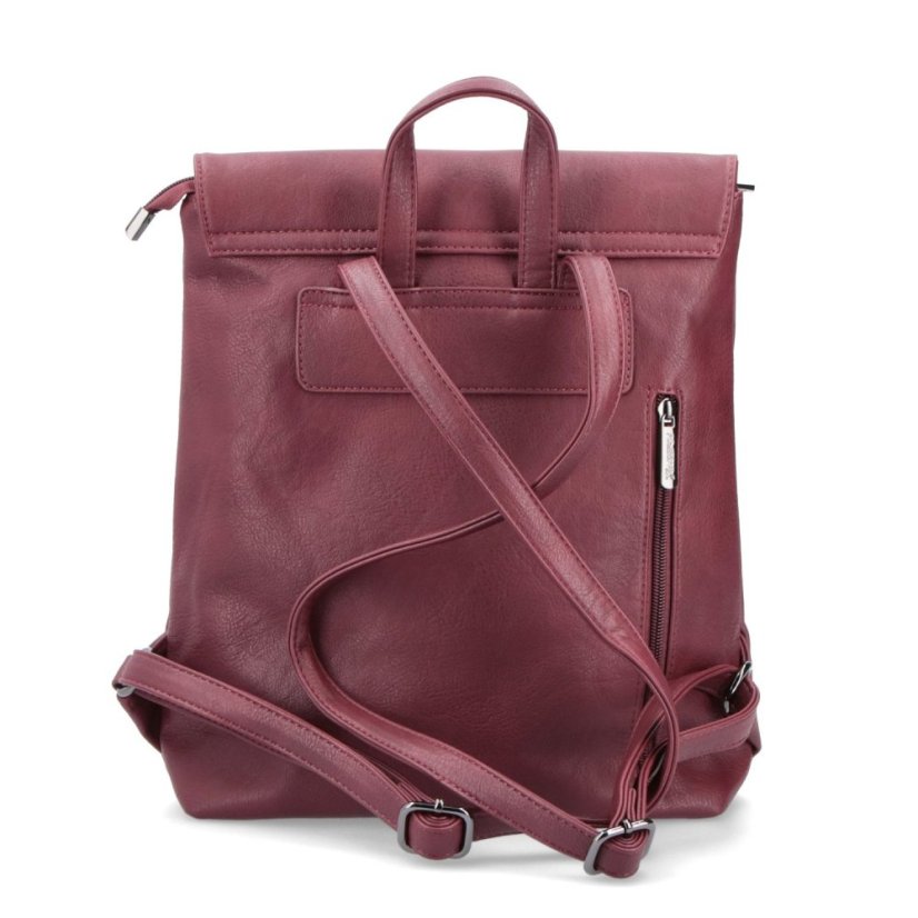 Tangerin Dámský elegantní koženkový batoh do města 8009 bordó