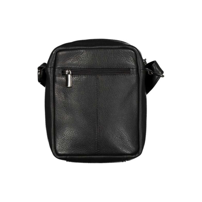 New bags leather - Pánská kožená taštička přes rameno černá LB-254