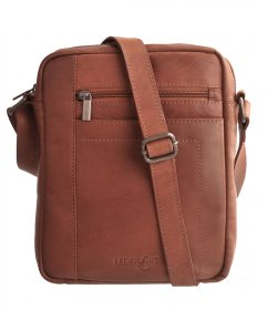 Pánská kožená taštička přes rameno LA-504 hnědá cognac