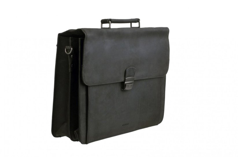 Kožená aktovka na notebook 15" 17935-001 černá
