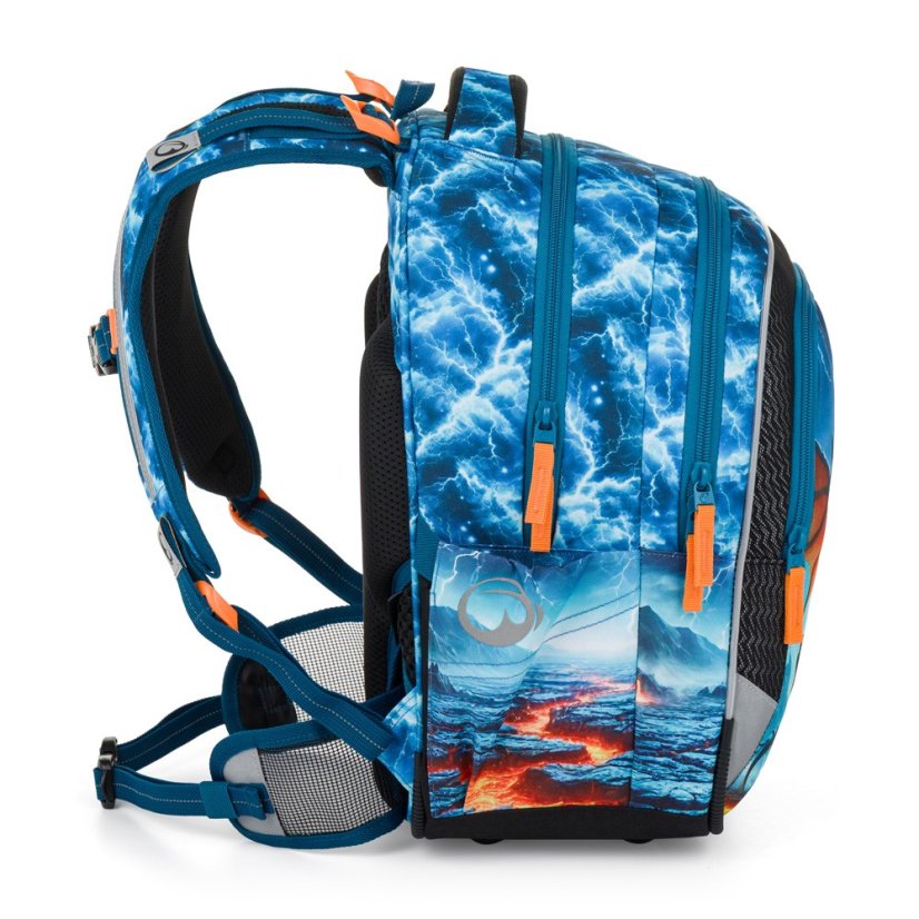 Bagmaster Malý školní set LUMI 26 D batoh, sáček a penál - drak, lehký ergonomický set pro prvňáčky