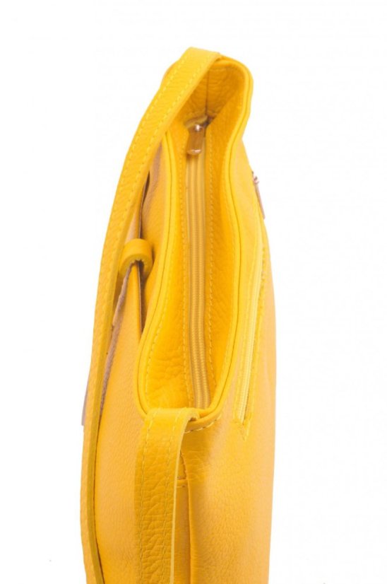 Dámská kožená crossbody kabelka 5085 žlutá