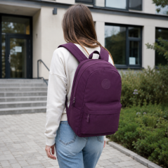 Městský batoh Bagmaster SAFY 25 A – bordó - fialový