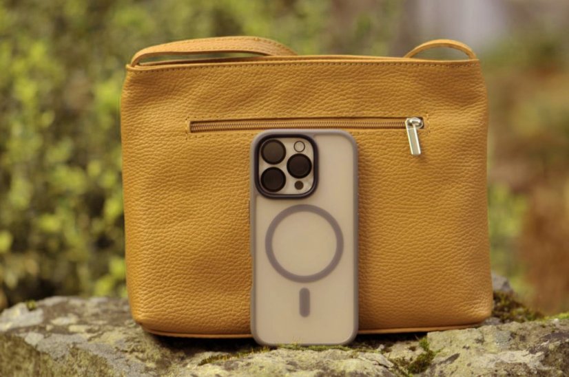 Dámská kožená crossbody kabelka 5085 tmavě žlutá