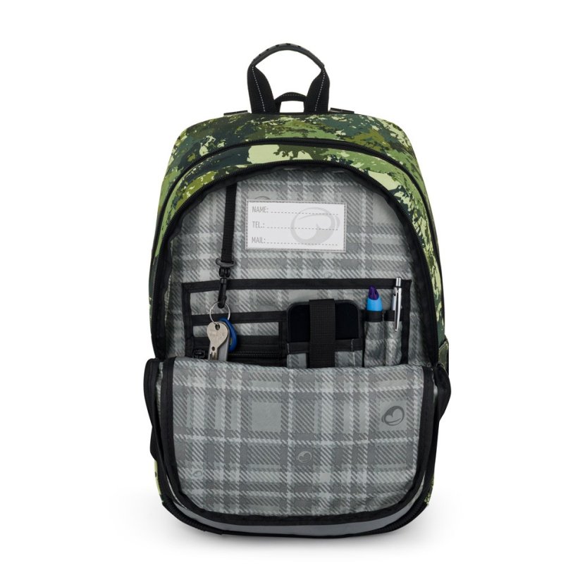 Bagmaster Velký školní set pro prvňáčky ALFA 25 B stíhačky (batoh + penál + sáček + lahev + box)