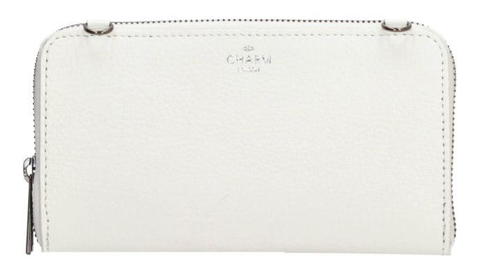 Malá kožená kabelka na mobil L626-003 bílá - moderní psaníčko