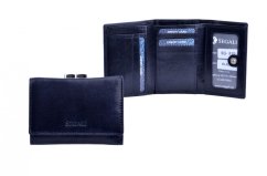 Peněženka s kovovým rámečkem SEGALI SG-870 R černá