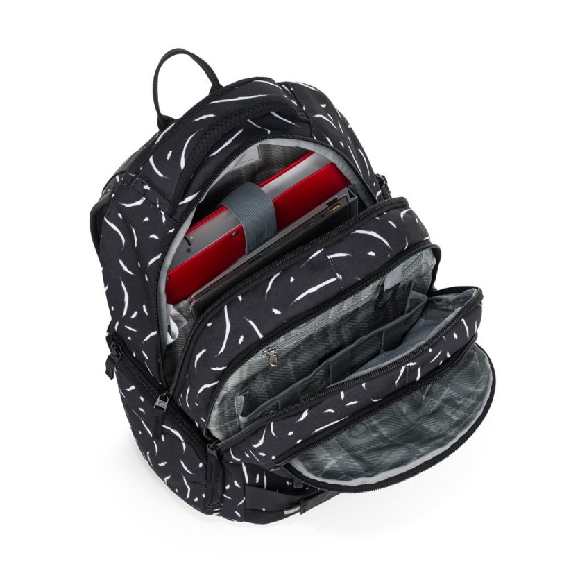 Bagmaster školní set  NOMAD 25 A – černo-bílý (batoh + penál)