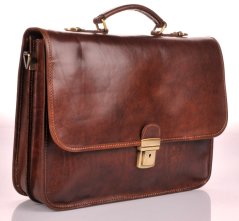 Giglio leather pánská kožená aktovka 224 NZ hnědá