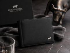 Pánská kožená peněženka RFID Braun Büffel Golf černá 90334-510-010