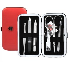 Menší 6-ti dílná sada na manikúru 7848 MC N RED/SILVER
