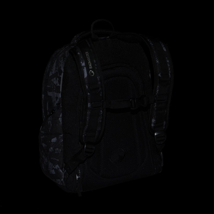 Bagmaster školní set NOMAD 25 B – černo-šedý (batoh + penál)