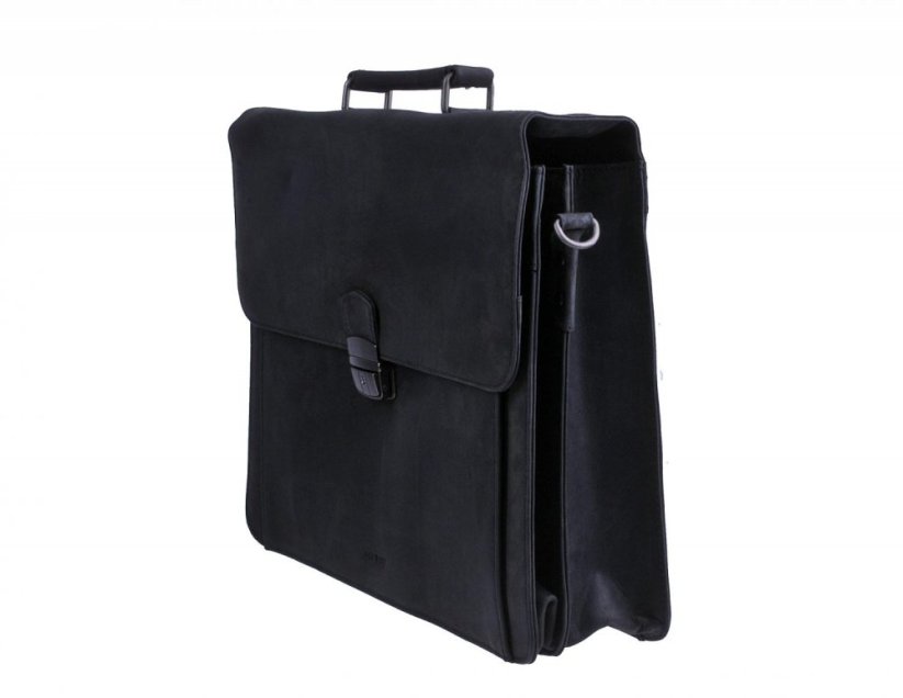 Kožená aktovka na notebook 15" 17935-001 černá