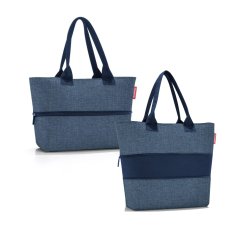 Elegantní nákupní kabelka na zip Reisenthel shopper e1 twist blue RJ4027