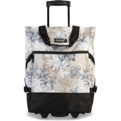 Fabrizio nákupní taška na kolečkách 10008-4201 Punta Wheel béžová s květinami