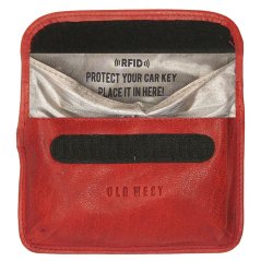 Kožená klíčenka RFID 18086-017 červená