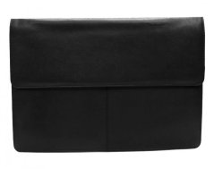 Kožená spisovka A4 Arwel 116-2414 – černá elegantní aktovka s klopou