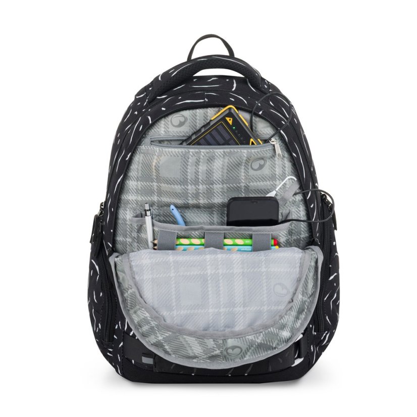 Bagmaster školní batoh NOMAD 25 A – černo-bílý