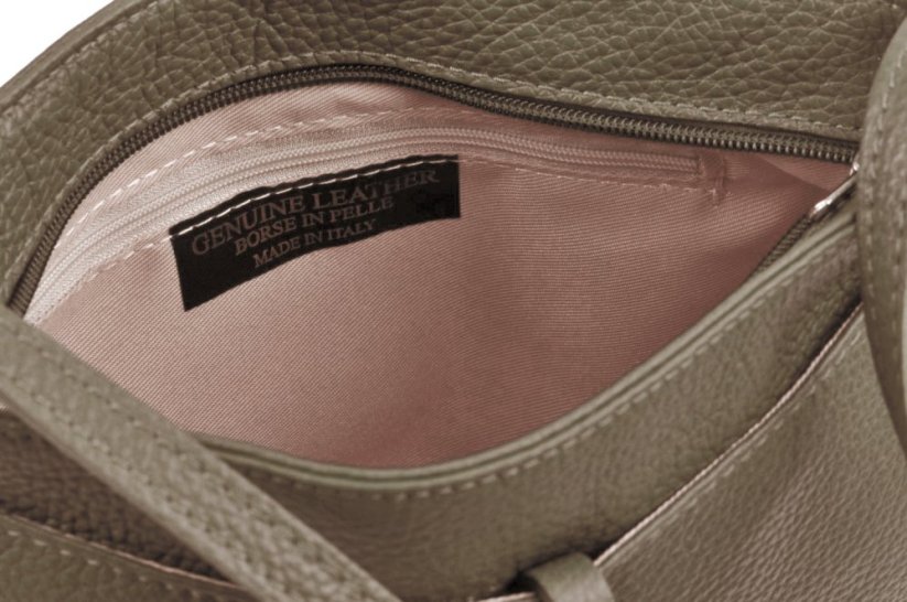 Dámská kožená crossbody kabelka 5085 zelená - olivová