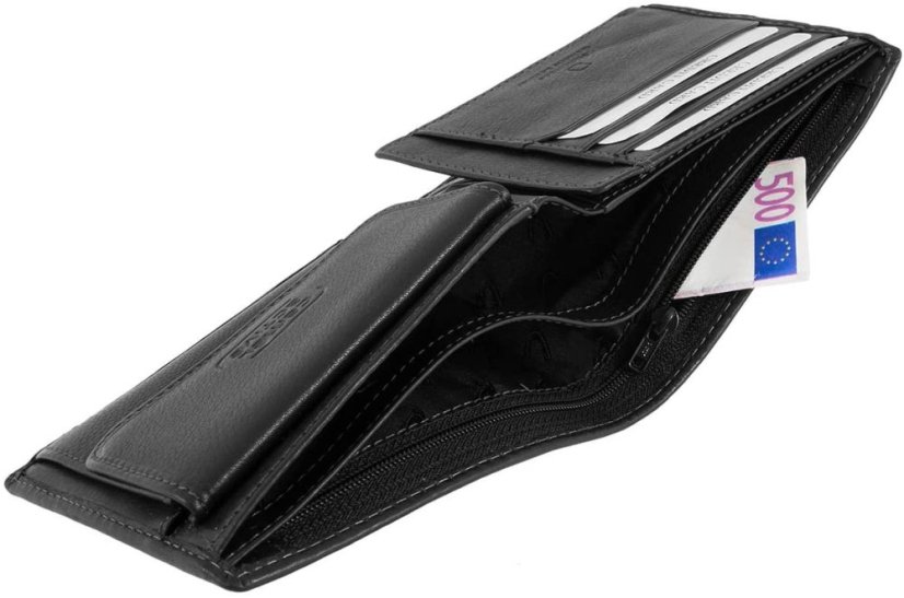 Camel Active Kožená pánská peněženka RFID ( zip na bankovky ) B34-705-60 černá